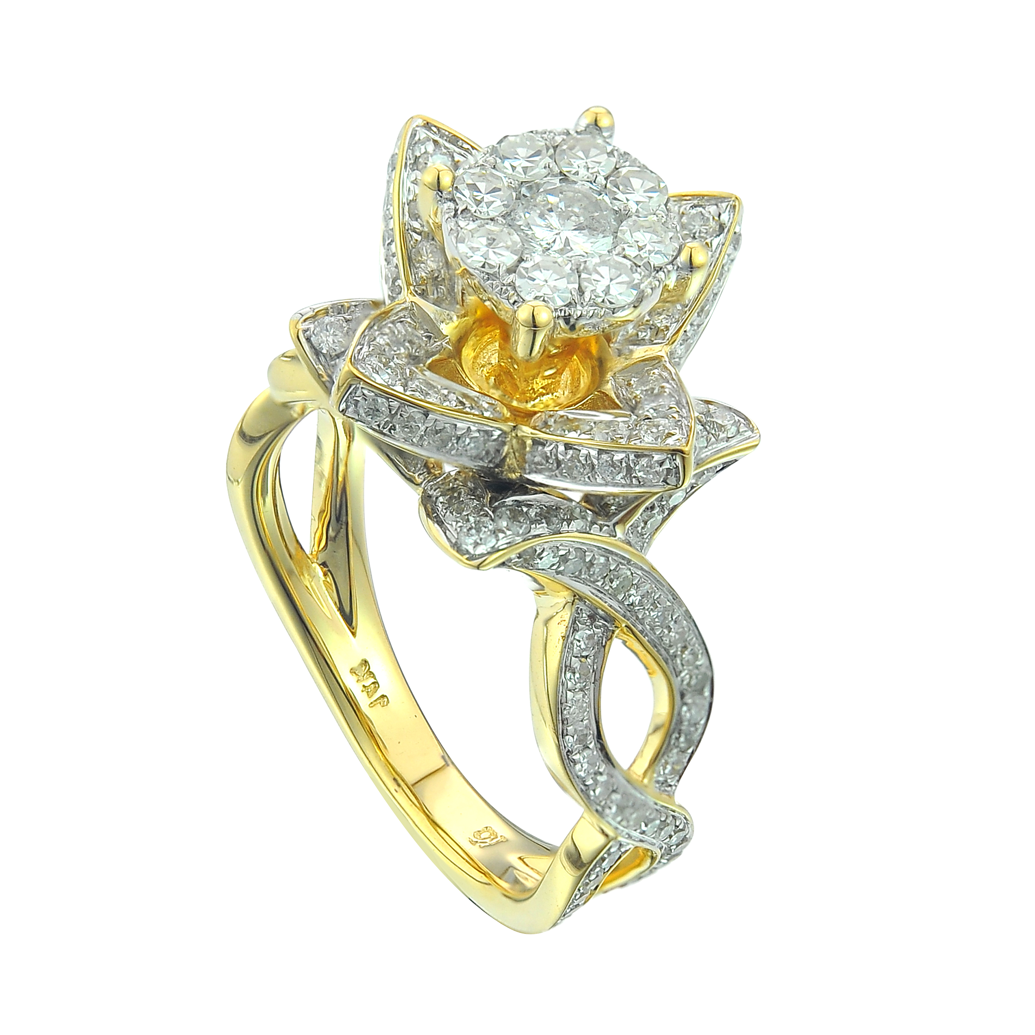 Diamond Engagement Ring Mounting 1.24 ct. 14K Yellow Gold